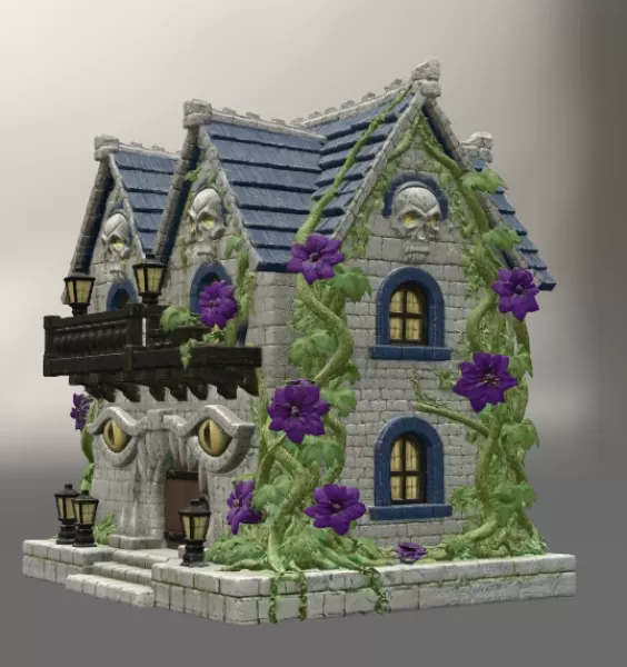 Cursed Watcher Manor STL File for 3D Print - Model preview 5