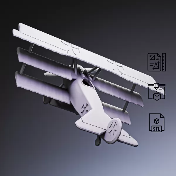 WWI Triplane Fighter #RoZ - Model preview 5