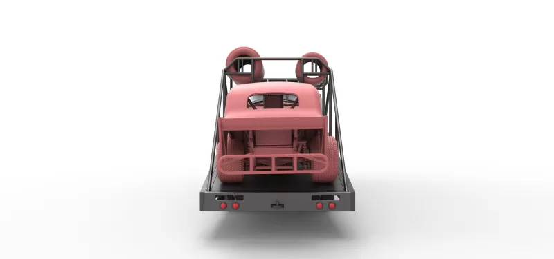 Vintage Transporter truck for Race car Version 8 Scale 1:25 - Model preview 7