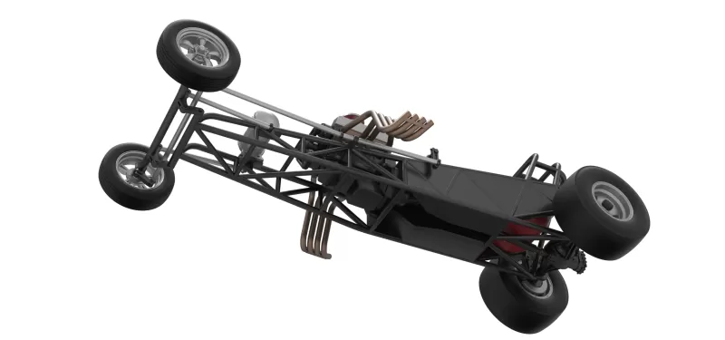 Vintage Front engine dragster Base Version 5 Scale 1:25 - Model preview 3