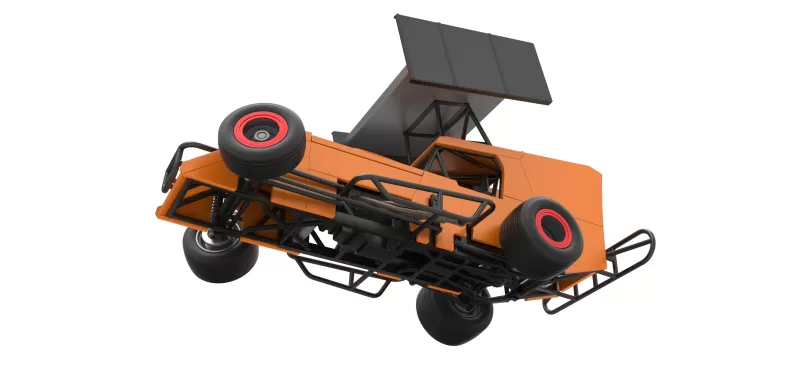 Southern Wing Modified Stock car while turning Scale 1:25 - Model preview 3
