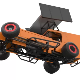 Southern Wing Modified Stock car while turning Scale 1:25 - Model thumbnail 3
