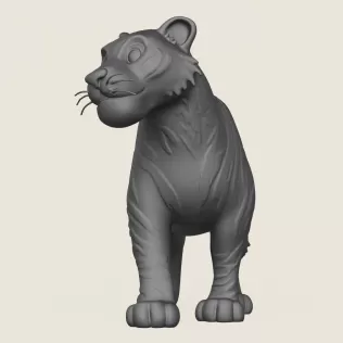 Tiger Toy Print Ready 3D Model - Model thumbnail 2