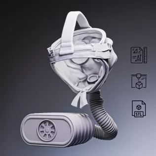 WWI Gas Mask S.B.R. #RoZ - Model thumbnail 4