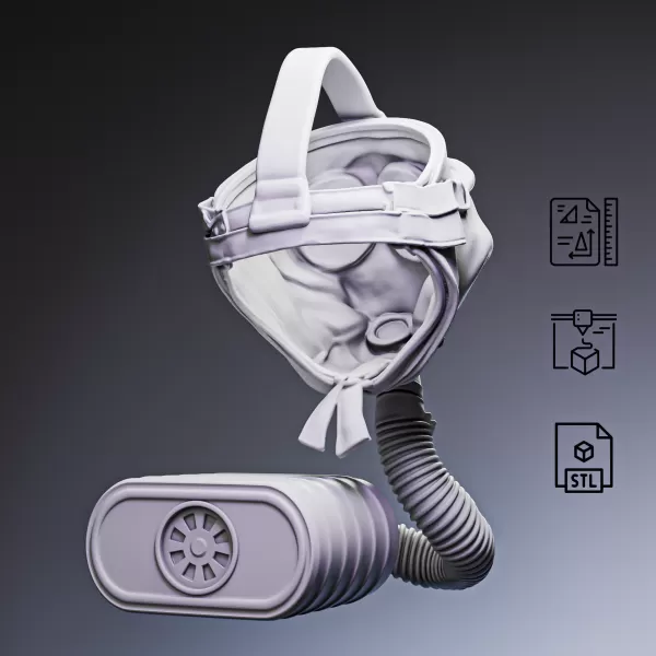 WWI Gas Mask S.B.R. #RoZ - Model preview 4