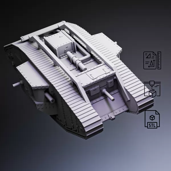 Mark IV Heavy Tank #RoZ - Model preview 4
