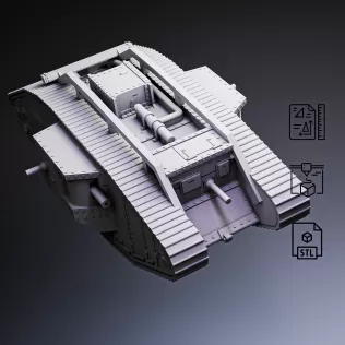 Mark IV Heavy Tank #RoZ - Model thumbnail 4
