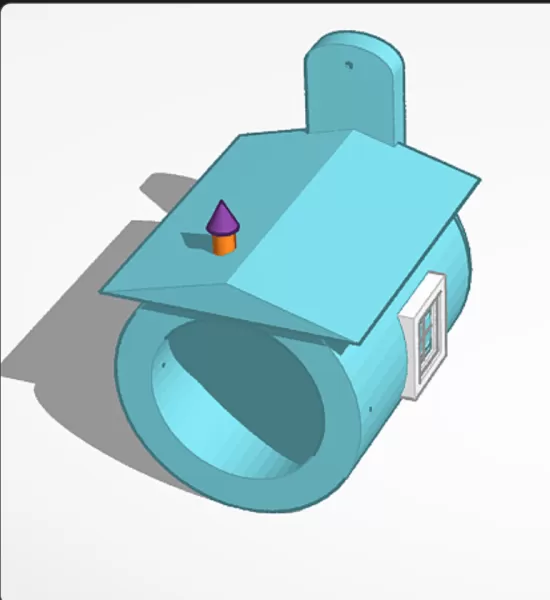 Vogelhaus rund - Model preview 2