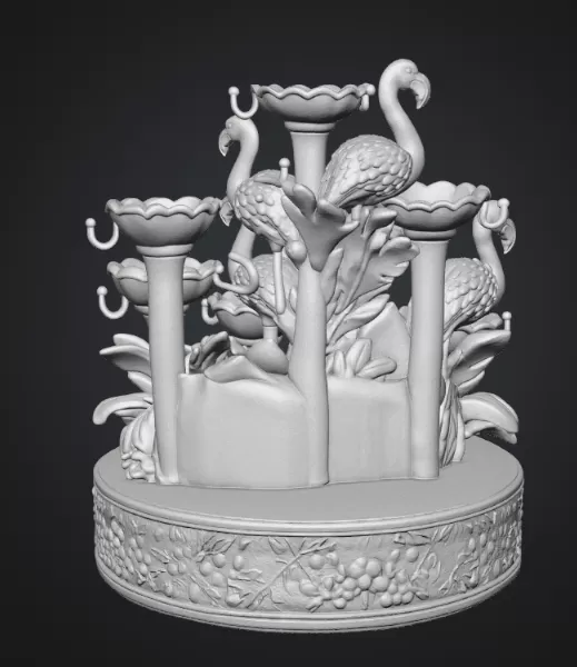 Flamingo Jewelry Organizer STL File for 3D Print - Model preview 14