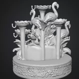 Flamingo Jewelry Organizer STL File for 3D Print - Model thumbnail 14
