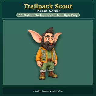 Forest Goblin Bundle – Stylized Kitbash High-Poly Character Pack - Model thumbnail 14