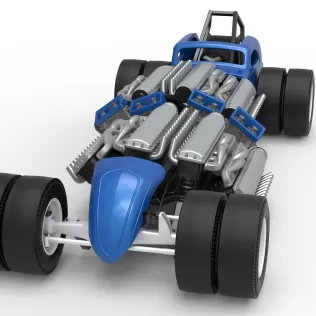 Vintage AWD Dragster Scale 1:25 - Model thumbnail 5