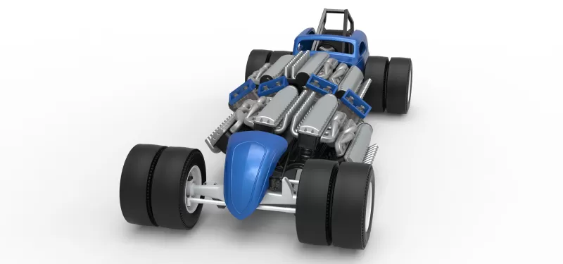 Vintage AWD Dragster Scale 1:25 - Model preview 5
