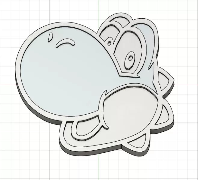 Tête de Yoshi - Mario Bross - Model preview 1