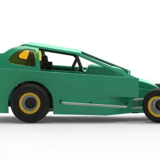 Northeast Dirt Modified stock car while turning V2 Scale 1:25 - Model thumbnail 22