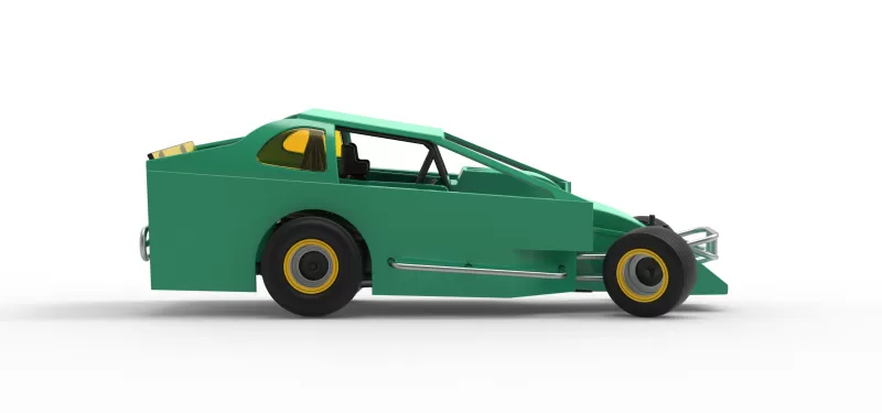 Northeast Dirt Modified stock car while turning V2 Scale 1:25 - Model preview 22