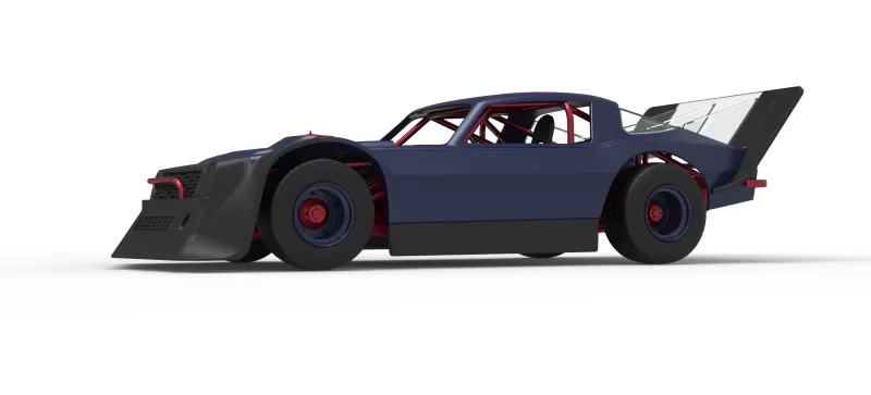 Vintage Dirt late model Race car Version 4 Scale 1:25 - Model preview 2
