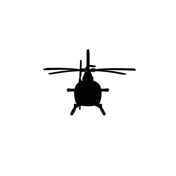 Decorative Helicopter 3D Printable Model - Model preview 2