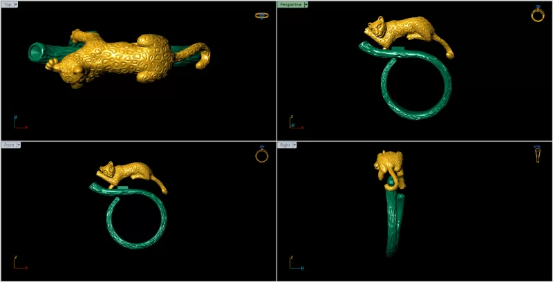 sleeping leopard - Model preview 3