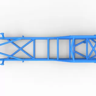Frame of Vintage Dirt Modified stock car Version 2 Scale 1:25 - Model thumbnail 8