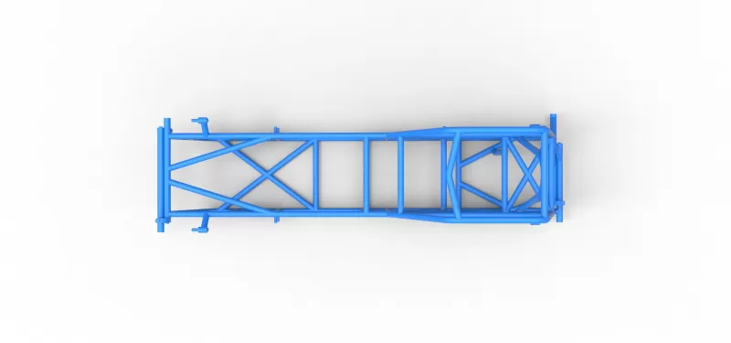 Frame of Vintage Dirt Modified stock car Version 2 Scale 1:25 - Model preview 8