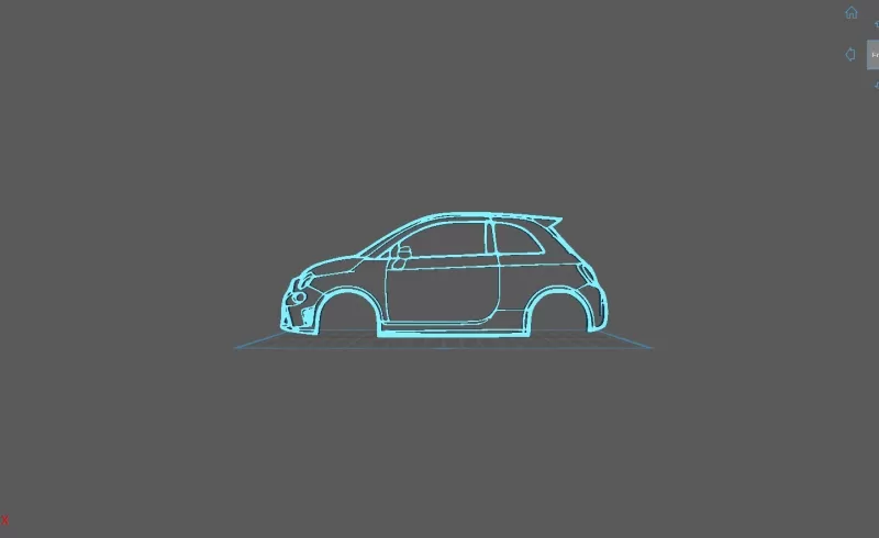 Fiat - 595 Abarth 2019 Wall Art - Model preview 1