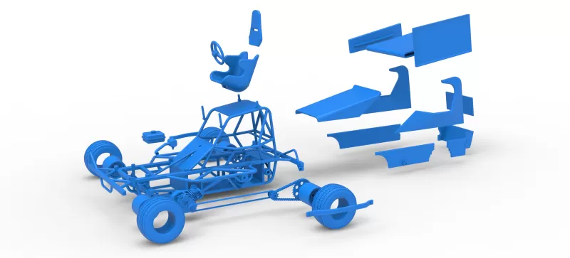 BriSCA Micro Formula 2 Stock Car Scale 1:16 - Model preview 27