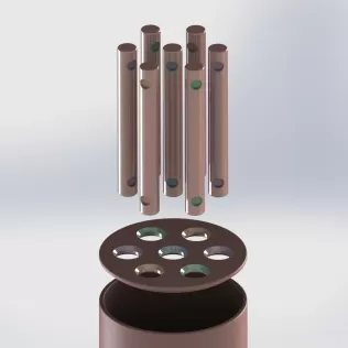 Interactive Montessori Color Sorter - Creative Cylinder Stack (F - Model thumbnail 3