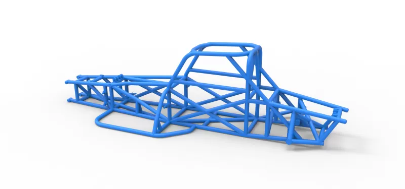 Frame of Supermodified front engine race car V4 Scale 1:25 - Model preview 9