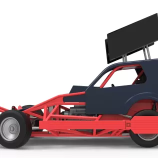 New Zealand Superstock car while turning Version 5 Scale 1:25 - Model thumbnail 9