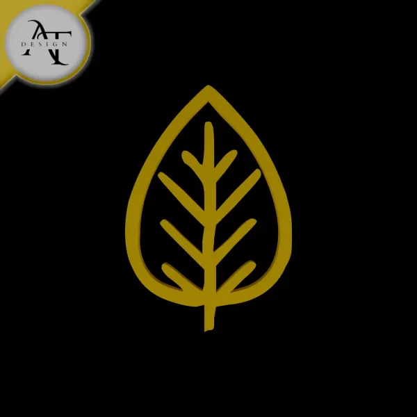 Simple Leaf Symbol - 2D Art - Model preview 1