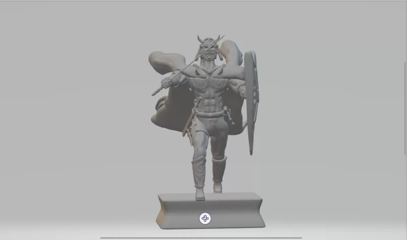 Samurai warrior board game figurine - Model preview 2