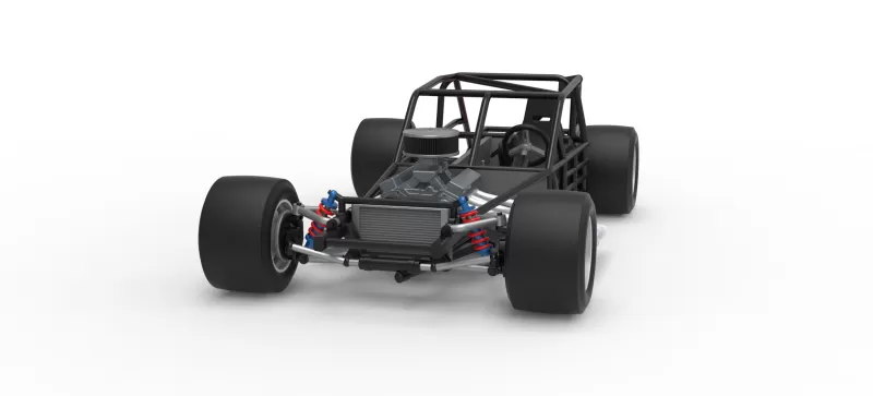 Vintage Asphalt Modified stock car Base V9 Scale 1:25 - Model preview 5