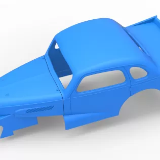 Shell of Vintage Dirt Modified stock car Scale 1:25 - Model thumbnail 3