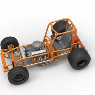 Vintage Sprint car Base Version 2 Scale 1:25 - Model thumbnail 4