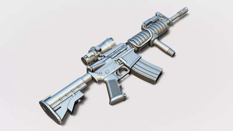 M4 SOPMOD with ACOG - Model preview 3