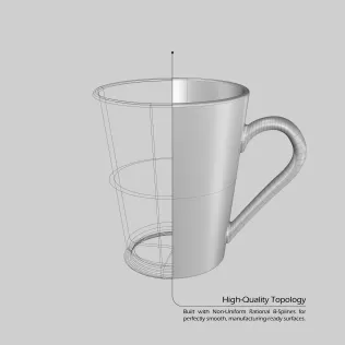 Porcelain Mug - Model thumbnail 1