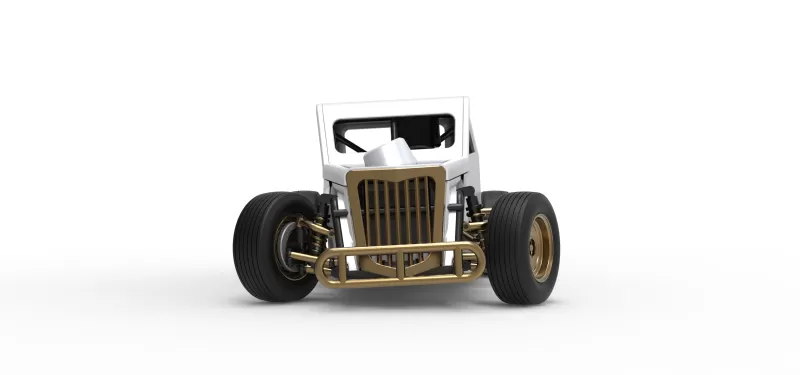 Dwarf car while turning Version 2 Scale 1:25 - Model preview 7