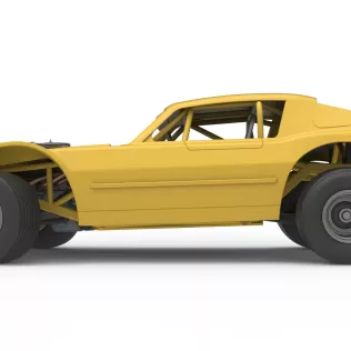 Vintage Dirt late model Race car V2 while turning Scale 1:25 - Model thumbnail 9