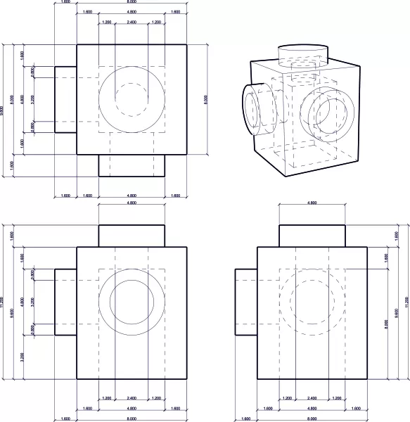 LEGO Brick 1X1 with 2 Knobs on adjacent Sides - Model preview 4