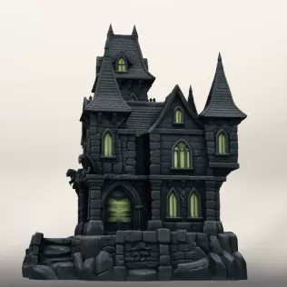 Dark Fantasy Castle STL for 3D Printing - Model thumbnail 4