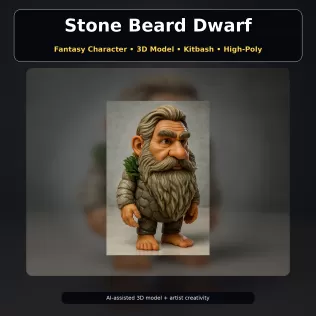 Fantasy Character Pack – Cute High-Poly Kitbash Creatures - Model thumbnail 18