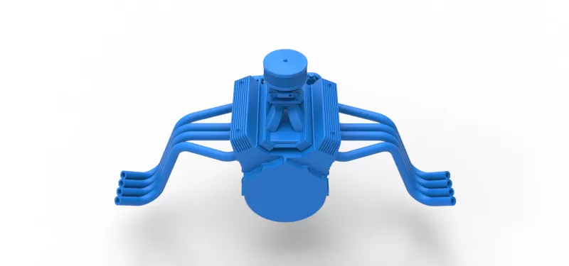 Engine V8 for vintage dragster Version 9 Scale 1:25 - Model preview 13