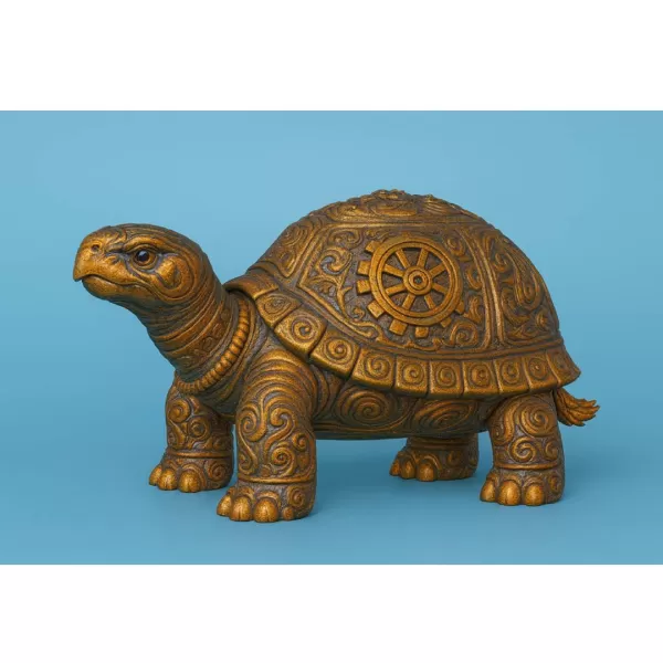 Steampunk Tortoise – Ornamental Mechanical Creature (STL) - Model preview 5