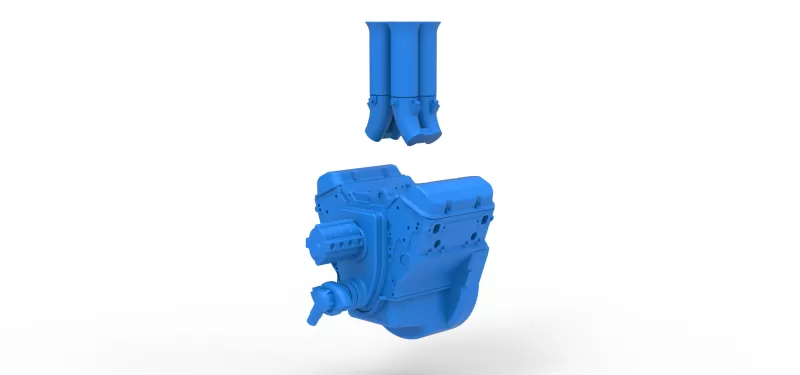 Engine V4 Scale 1:25 - Model preview 11