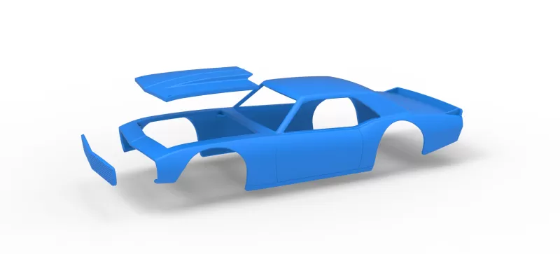 Shell of Vintage Asphalt Modified stock car V10 Scale 1:25 - Model preview 14