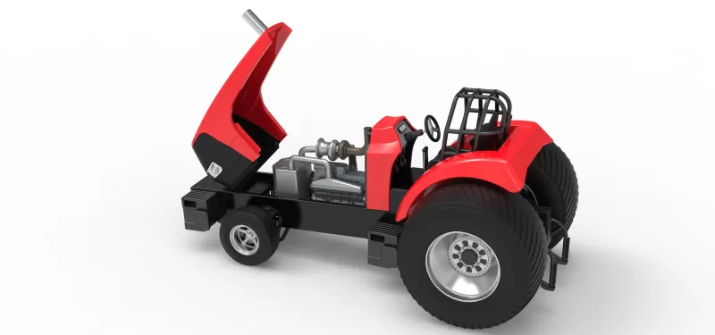 Pro Stock Pulling Tractor Version 6 Scale 1:25 - Model preview 22