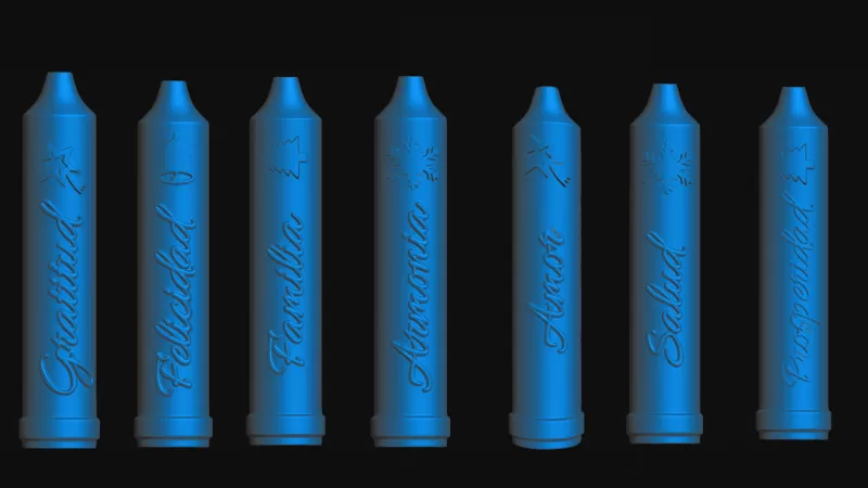 Coleccion de Velas de intención impresión 3D molde - Model preview 11
