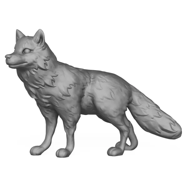 3D Printable Cartoon Wolf - Model preview 1