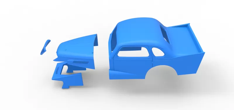 Shell of Vintage Dirt Modified stock car Scale 1:25 - Model preview 19